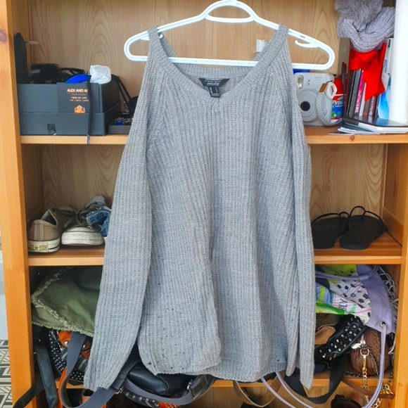 Knit Cut Off Sweater - Picture 1 of 2